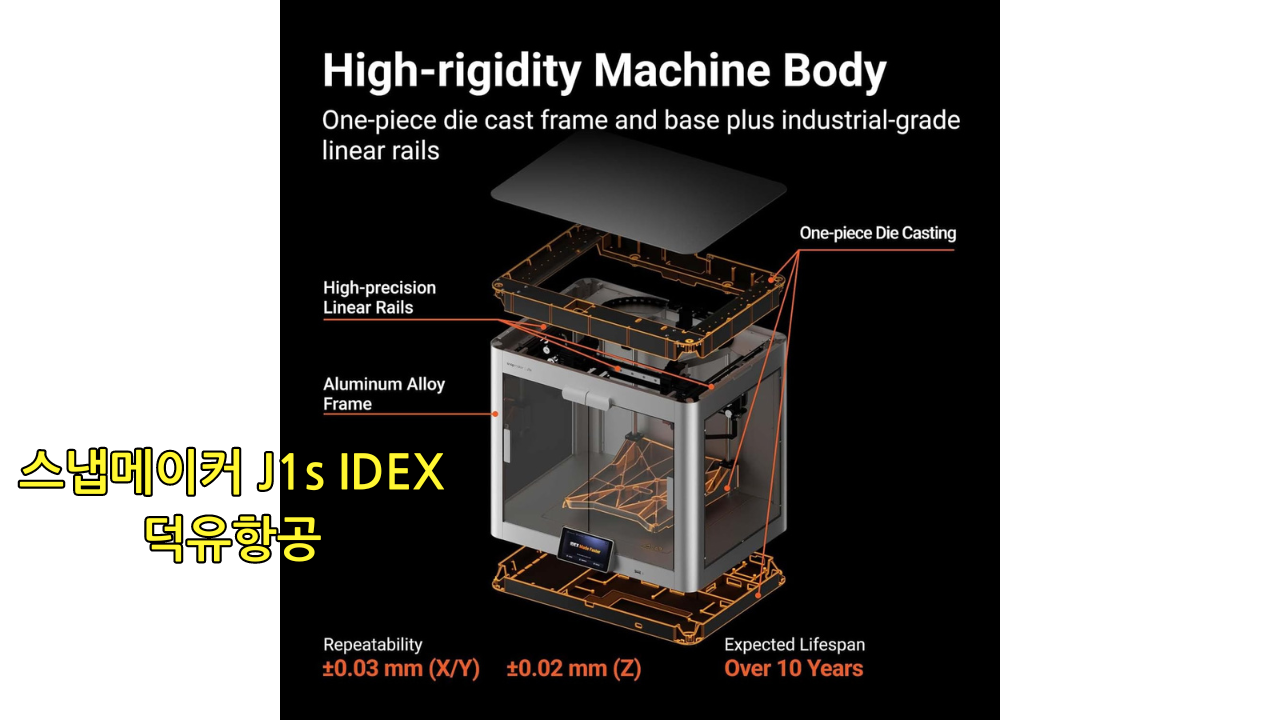 스냅메이커 J1s IDEX 3D프린터 SNAPMAKER 덕유항공