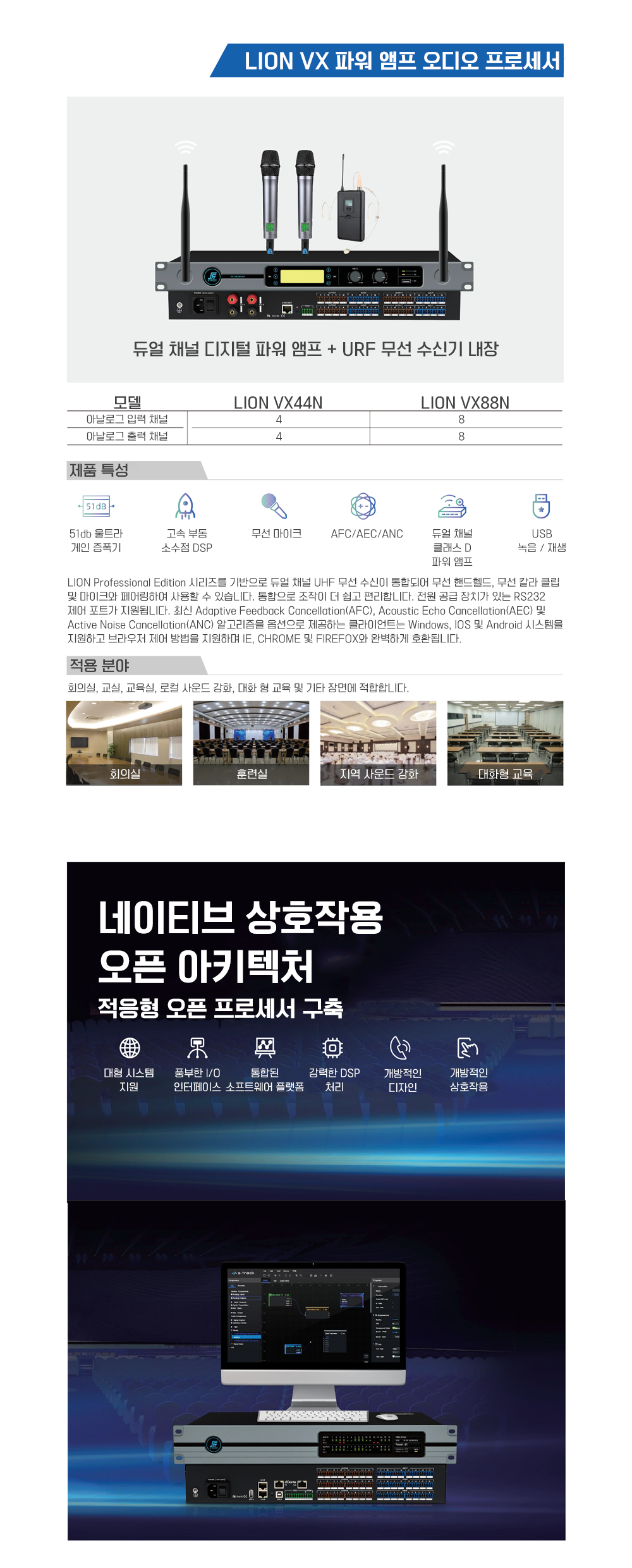 S-Track; SWIFT X 디지털 오디오 프로세서; ABOX X 10-in-4-out 프로세서; DBOX X네트워크 오디오 인터페이스 머신; Tiger X디지털 오디오 프로세서