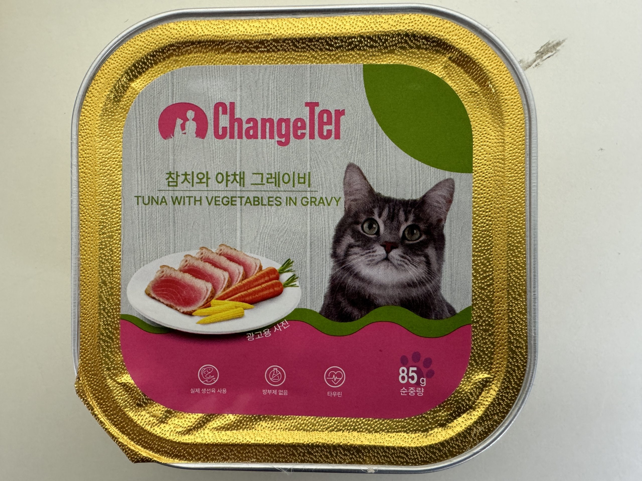 타이유니언 체인지터 고양이 습식사료 통조림 참치와 야채 그레이비, Thai Union ChangeTer Tuna with Vegetable in Gravy