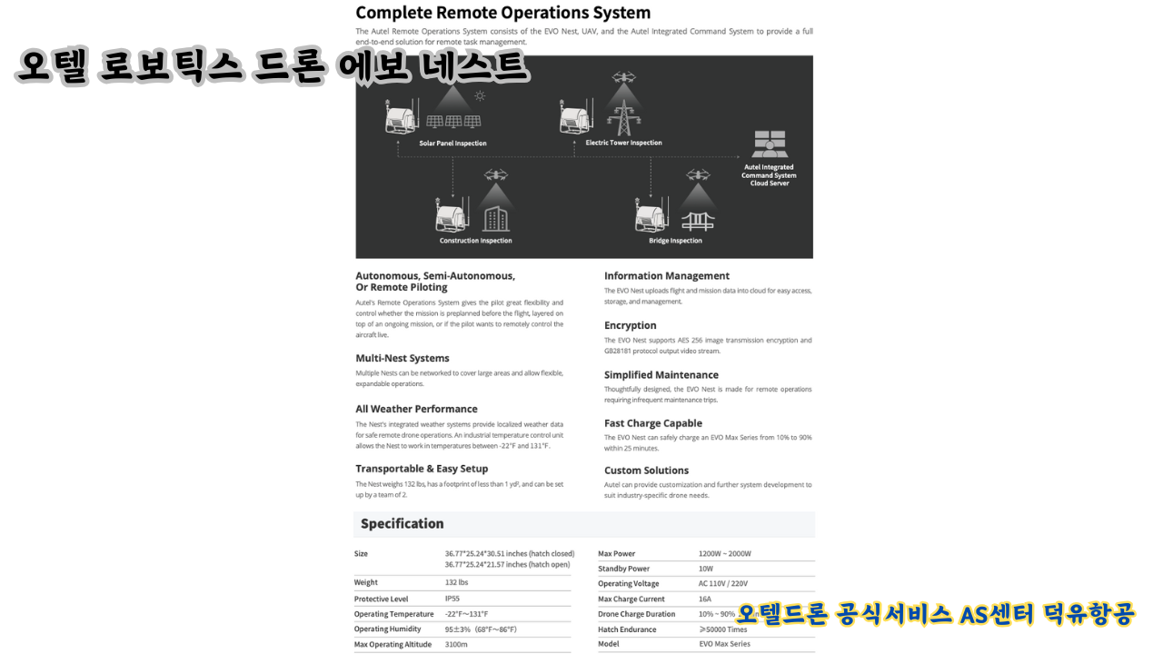 오텔 드론 에보 네스트, Autel Robotics Drone EVO NEST